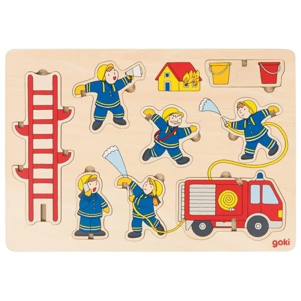 Aufstellpuzzle Feuerwehr aus Holz