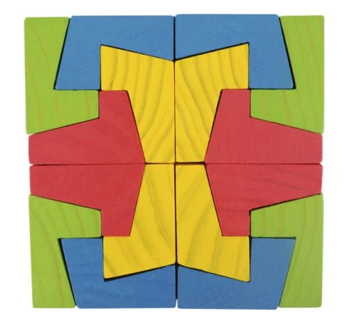 Geduldsspiel aus Holz - farbig - "Magic L"