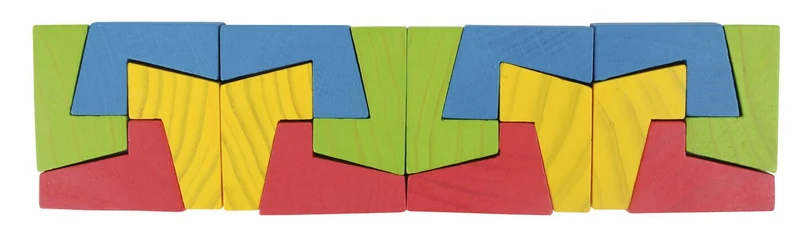 Geduldsspiel aus Holz - farbig - "Magic L"