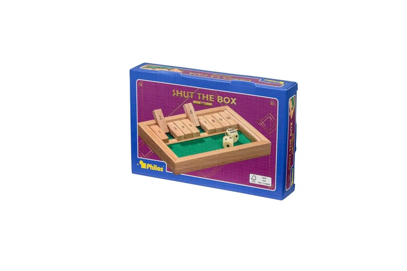 Shut the Box Mini mit 10 Klappen – Philos