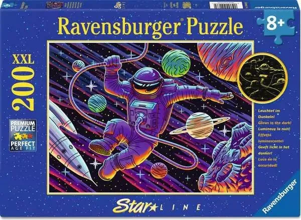 Kinderpuzzle 200 XXL Teile – Ausflug ins All -Leuchtpuzzle