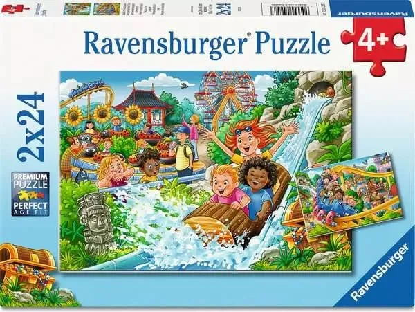 Kinderpuzzle 2x24 Teile – Vergnügungspark