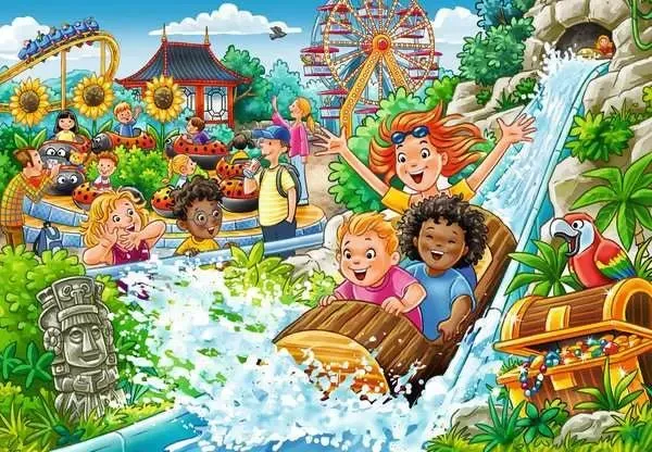 Kinderpuzzle 2x24 Teile – Vergnügungspark