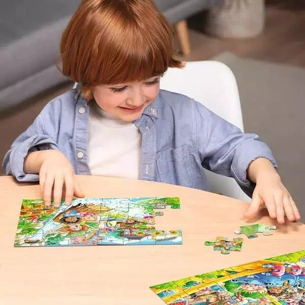 Kinderpuzzle 2x24 Teile – Vergnügungspark