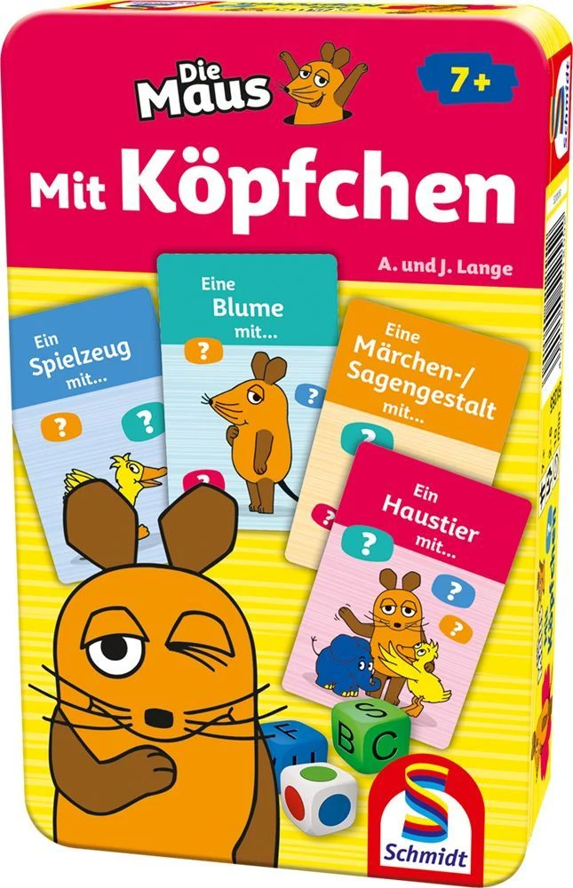 Die Maus. Mit Köpfchen, Kinderspiel, Reisespiel in der Metalldose