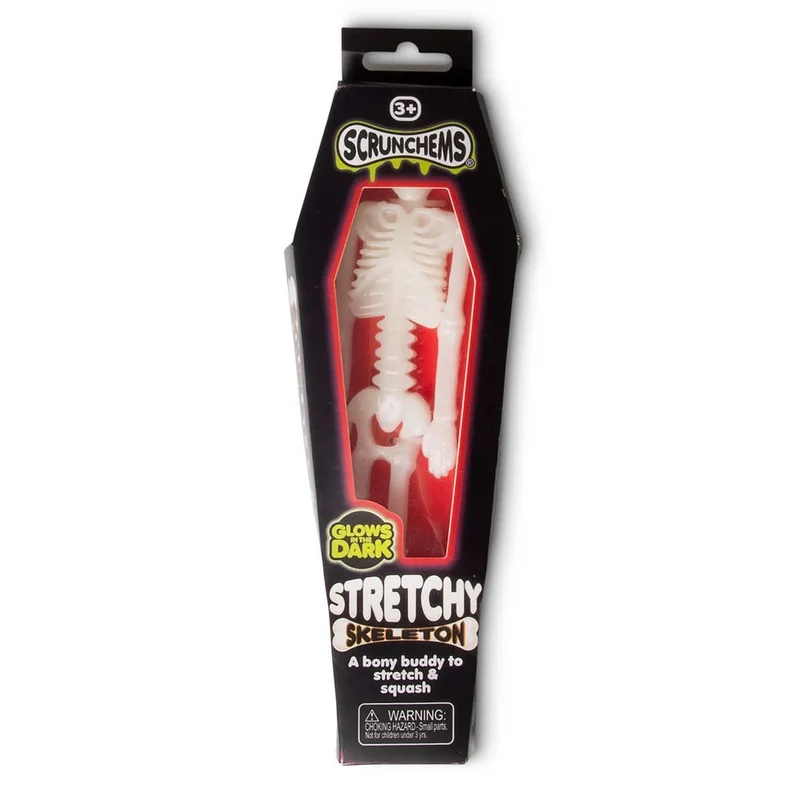 Stretchy Squish Skelett, Glow in Dark