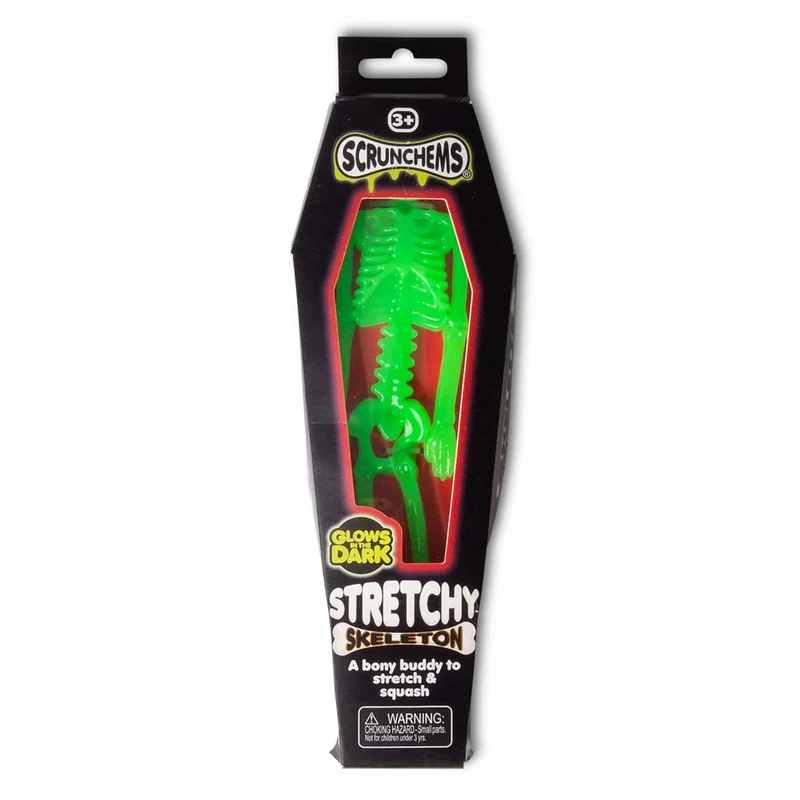 Stretchy Squish Skelett, Glow in Dark