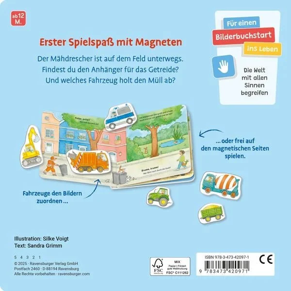 Kinderbücher - Mein erstes Magnetbuch: Was fährt wo? Fahrzeuge
