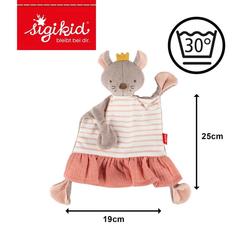 Schnuffeltuch Maus Prinzessin Sigikid – sanftes Schmusetuch aus Baumwolle