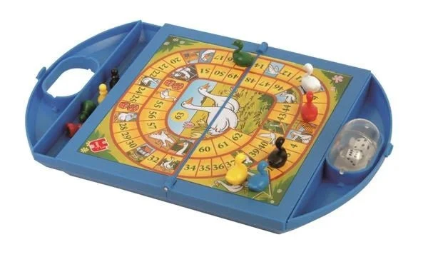 Gänsespiel & Schlangen und Leitern – Kompaktspiel mit zwei Klassikern
