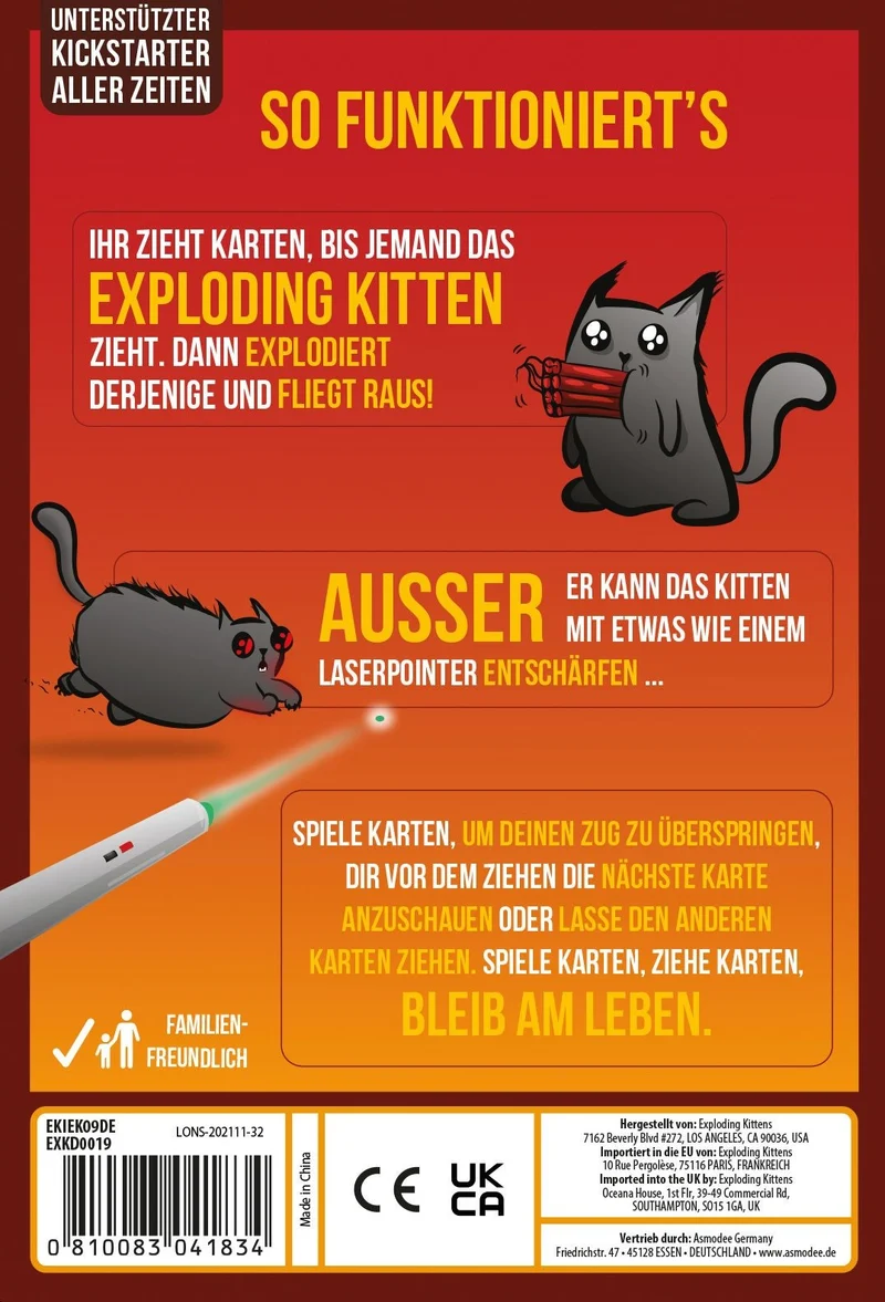 Exploding Kittens 2-Spieler-Edition – Asmodee