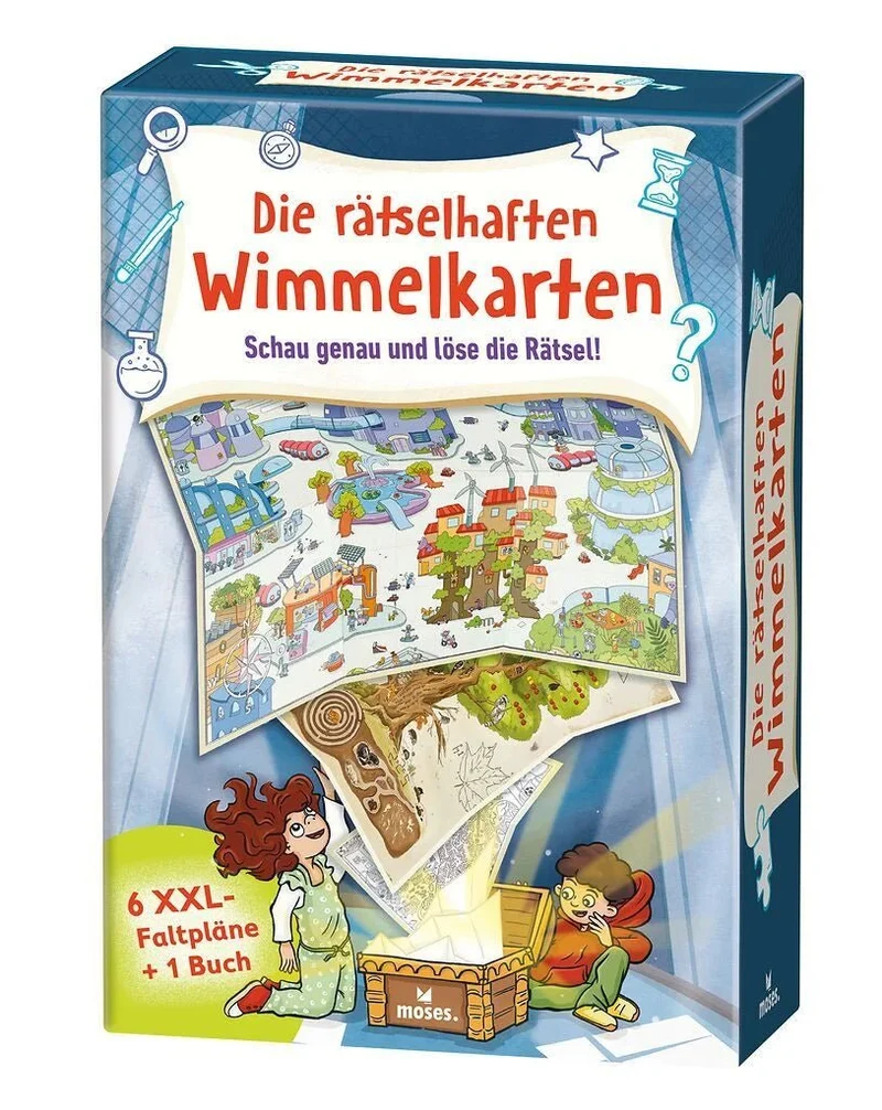 Die rätselhaften Wimmelkarten - Schau genau und löse die Rätsel!