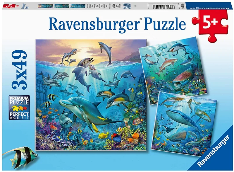 Kinderpuzzle ab 5 Jahren - Tierwelt des Ozeans - 49 Teile