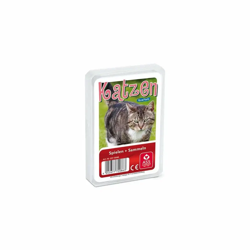 Kartenspiel Quartett Katzen Kunststoffetui