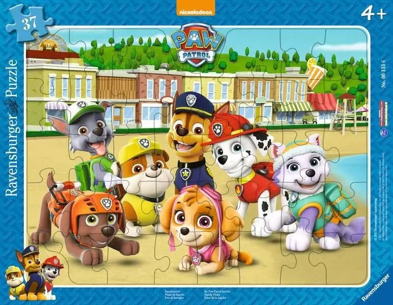 Paw Patrol Familienfoto Kinderpuzzle – Ravensburger Rahmenpuzzle 37 Teile