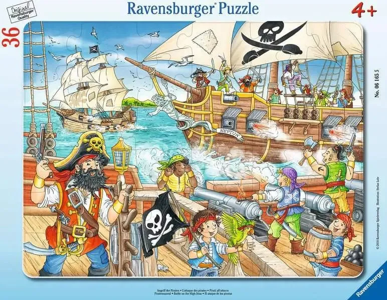 Angriff der Piraten Kinderpuzzle – 36 Teile mit Rahmen