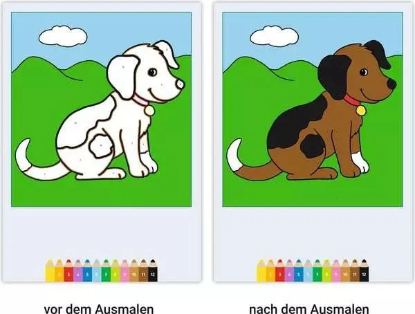 My first CreArt Malen nach Zahlen Tiere – Malbuch