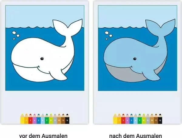 My first CreArt Malen nach Zahlen Tiere – Malbuch