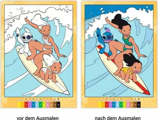 CreArt Malen nach Zahlen Disney Lilo & Stitch – Malbuch
