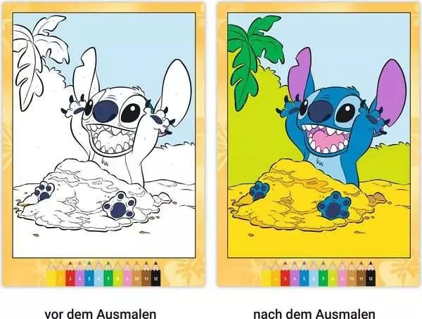 CreArt Malen nach Zahlen Disney Lilo & Stitch – Malbuch