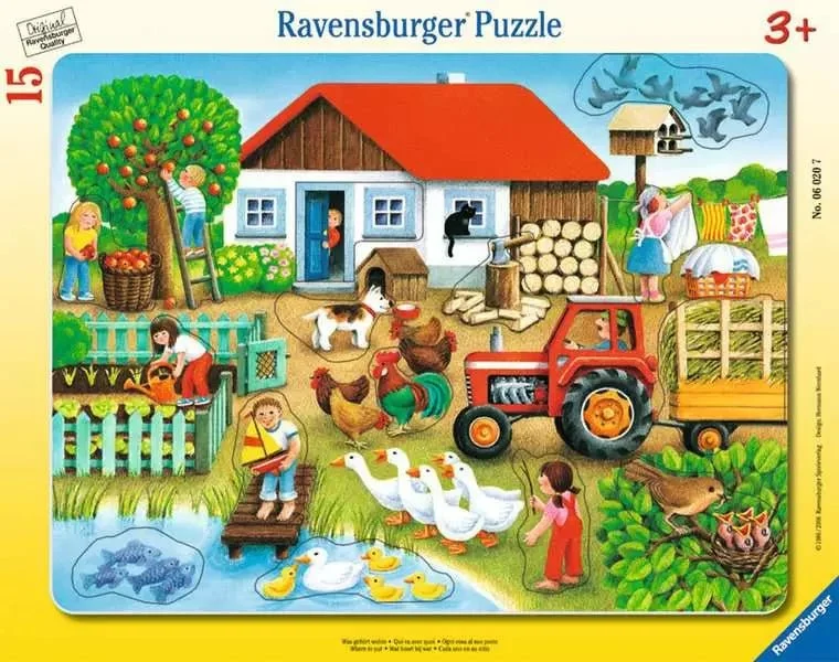 Was gehört wohin – Ravensburger Rahmenpuzzle 15 Teile