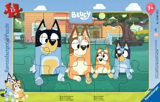 Rahmenpuzzle - Bluey und ihre Familie