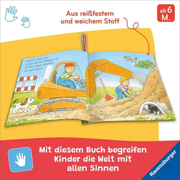 Mein Knuddel-Knautsch-Buch - Mein Bagger