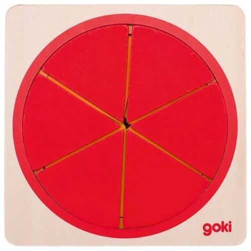 Goki Schichtenpuzzle Kreis aus Holz zum Formenlernen ab 4 Jahren