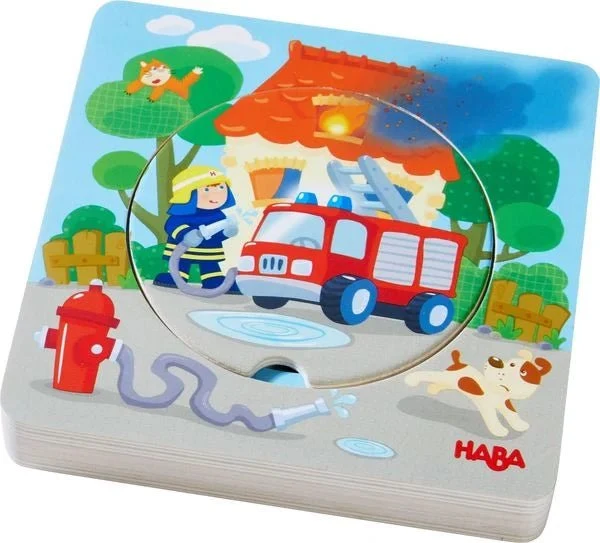 HABA - Holzpuzzle Feuerwehr-Einsatz
