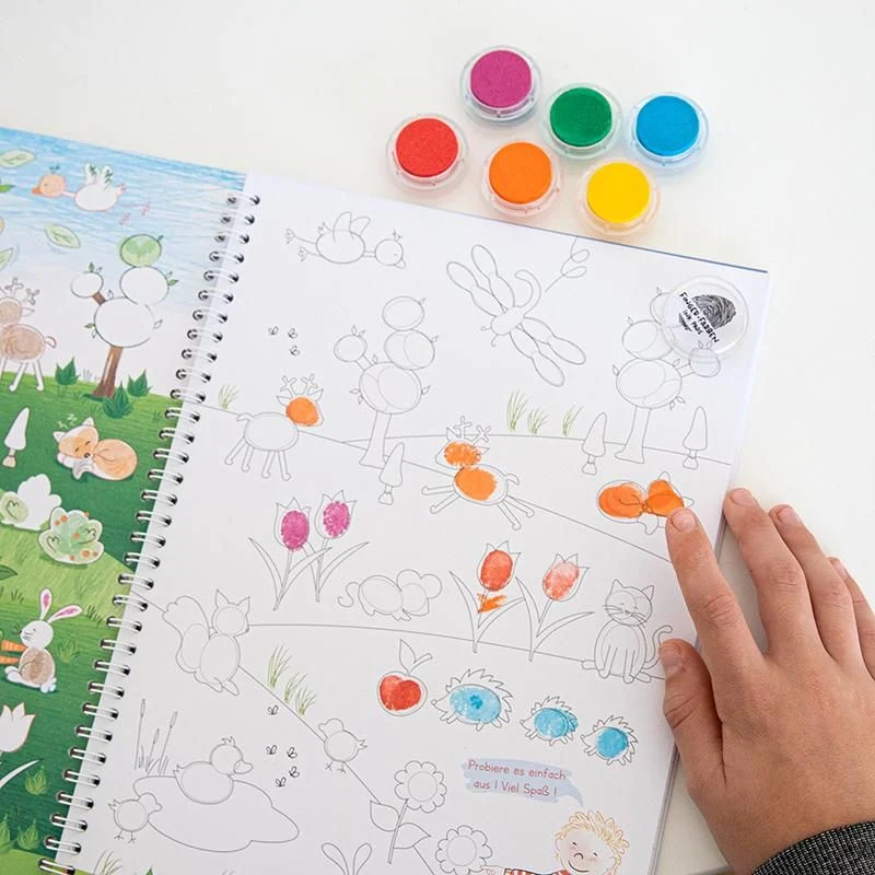 Fingerstempel Kreativ-Malbuch
