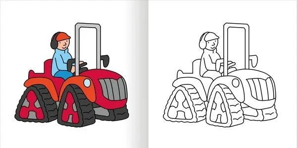 Mein erstes dickes Malbuch ab 2 – Bagger und Traktoren