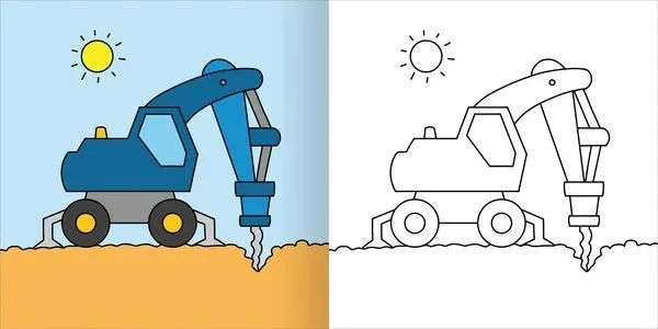 Mein erstes dickes Malbuch ab 2 – Bagger und Traktoren