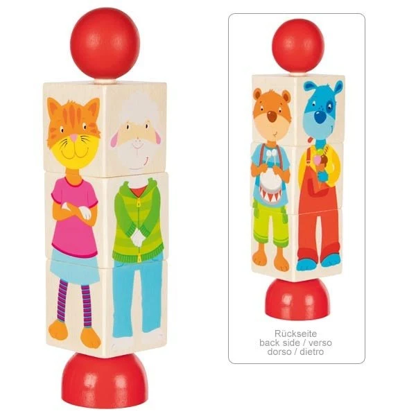 Drehpuzzle Tiere aus Holz