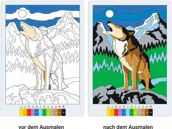 Malen nach Zahlen - CreArt- Gefährliche Tiere