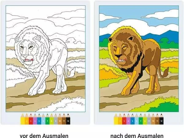 Malen nach Zahlen - CreArt- Gefährliche Tiere