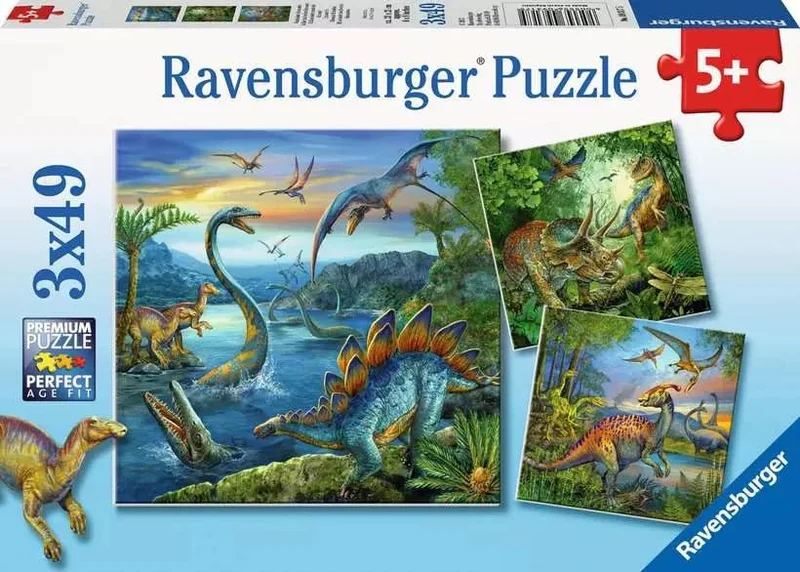Faszination Dinosaurier – Ravensburger Kinderpuzzle 3x49 Teile