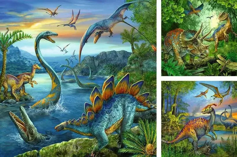 Faszination Dinosaurier – Ravensburger Kinderpuzzle 3x49 Teile