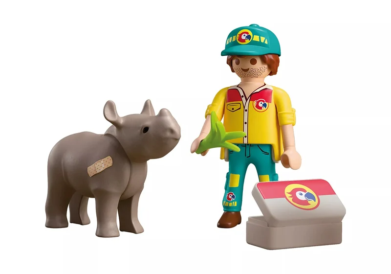 Playmobil Duo Pack 72025 - Tierpfleger mit Nashorn