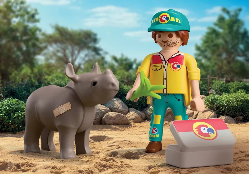 Playmobil Duo Pack 72025 - Tierpfleger mit Nashorn