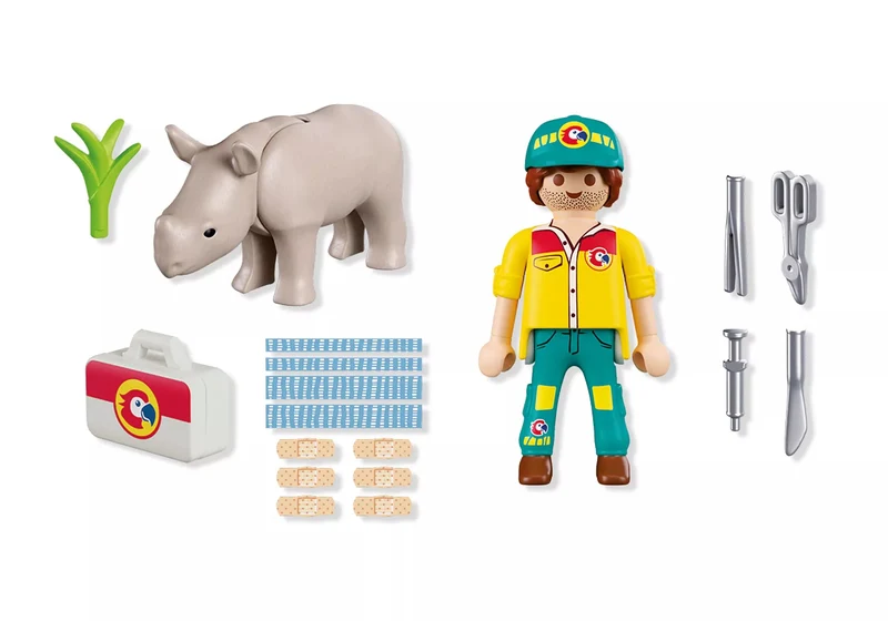 Playmobil Duo Pack 72025 - Tierpfleger mit Nashorn