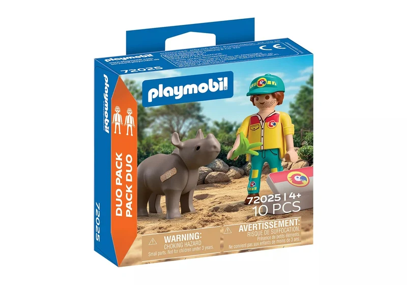 Playmobil Duo Pack 72025 - Tierpfleger mit Nashorn