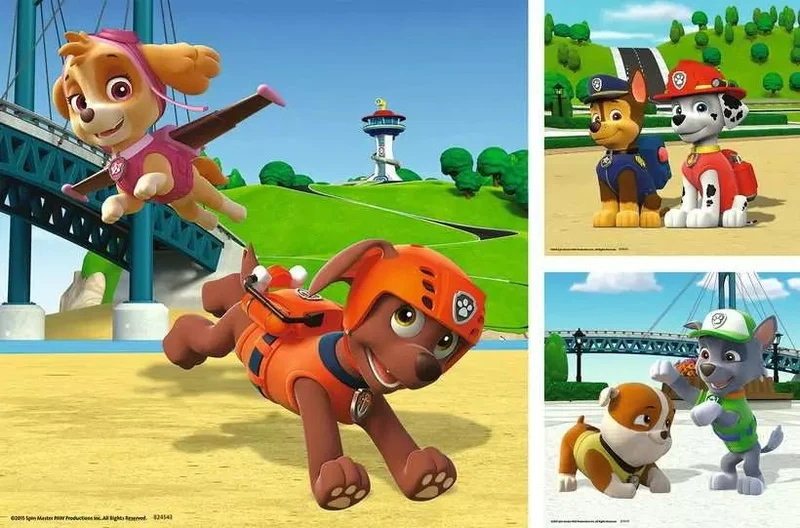 Paw Patrol Team auf 4 Pfoten – Ravensburger Kinderpuzzle 3x49 Teile
