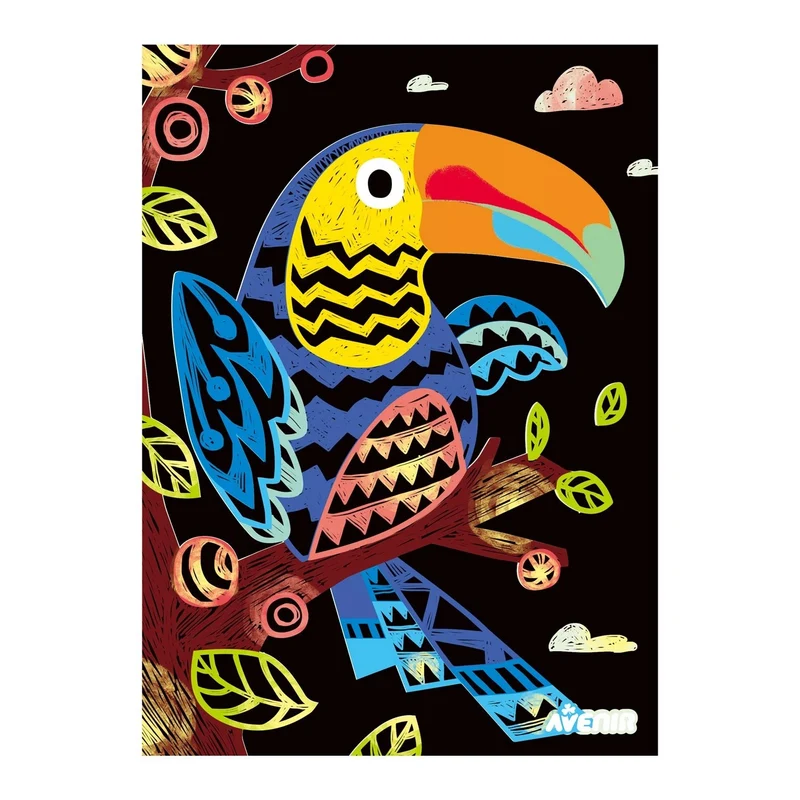 Kratzbilder Vogel – Scratch-Art Set