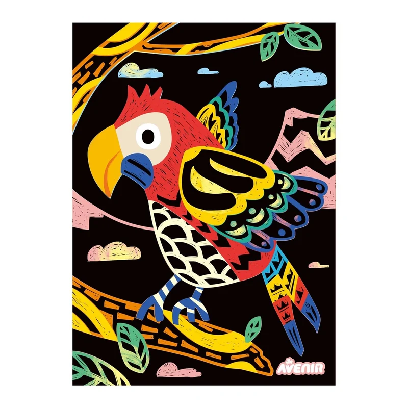 Kratzbilder Vogel – Scratch-Art Set