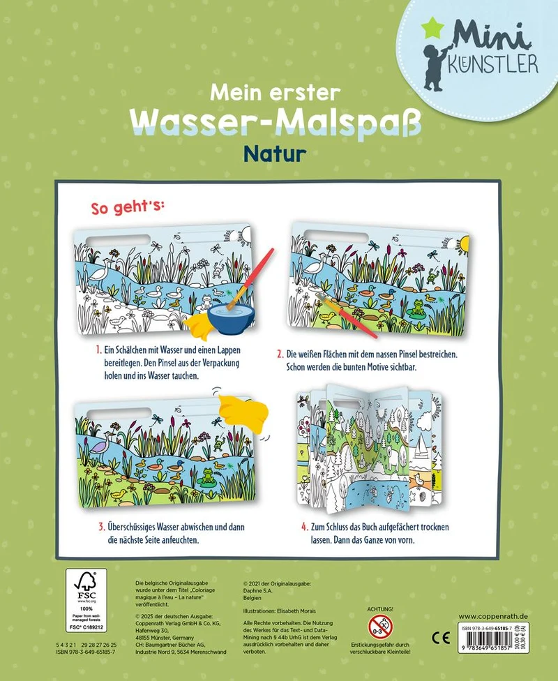 Wasser-Malspaß Natur – Malbuch ab 4 Jahren – Coppenrath