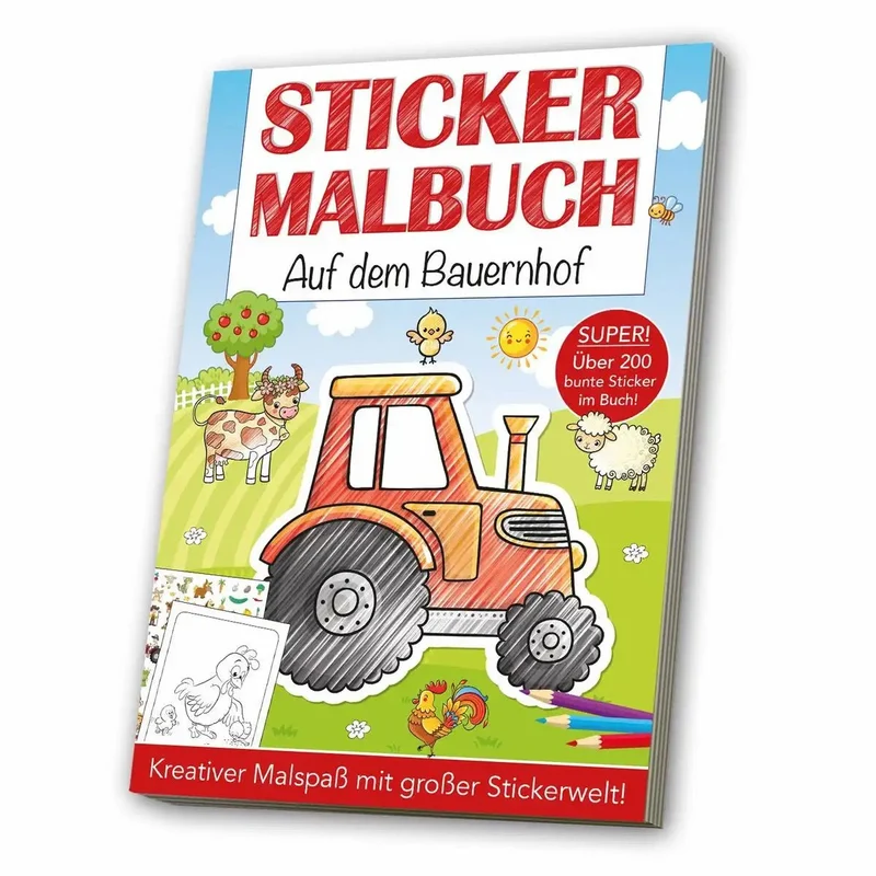 Sticker-Malbuch Bauernhof