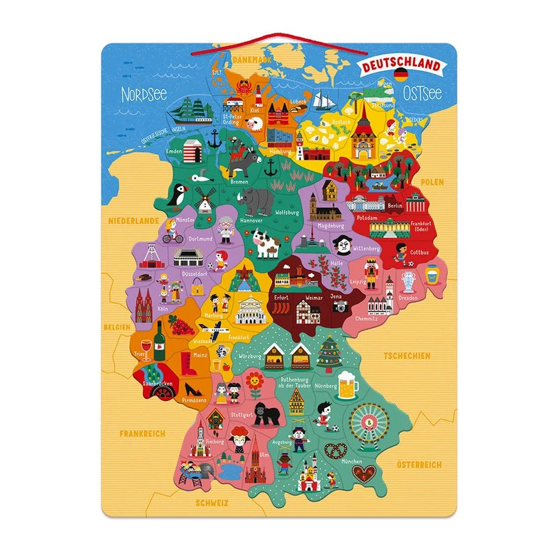 Magnetische Landkarte 'Deutschland'