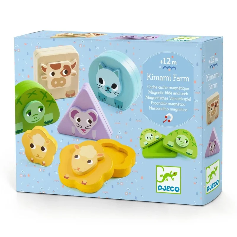 Djeco Baby Color: Kimami Farm – Magnetisches Holz-Lernspiel