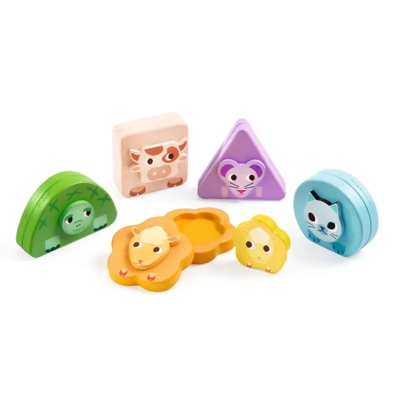 Djeco Baby Color: Kimami Farm – Magnetisches Holz-Lernspiel
