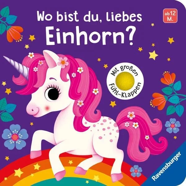 Wo bist du, liebes Einhorn? – Fühl- und Stoff-Klappenbuch